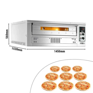 Plynová pec na pizzu - 9x 33cm - manuálna