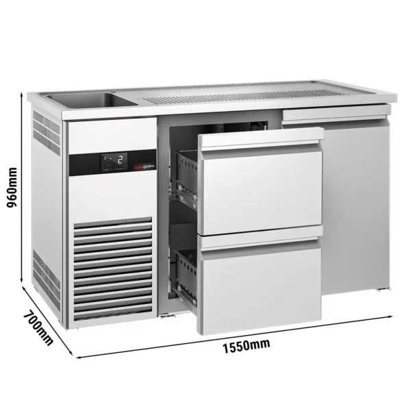 Pivný bar PREMIUM - 1550x700mm - 1 dvierka a 2 zásuvky