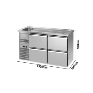 Pivný bar PREMIUM PLUS- 1550x700mm - 4 zásuvky