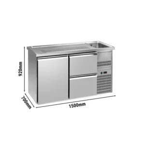 Pivný bar PREMIUM PLUS - 1550x700 mm - 1 dvierka a 2 zásuvky