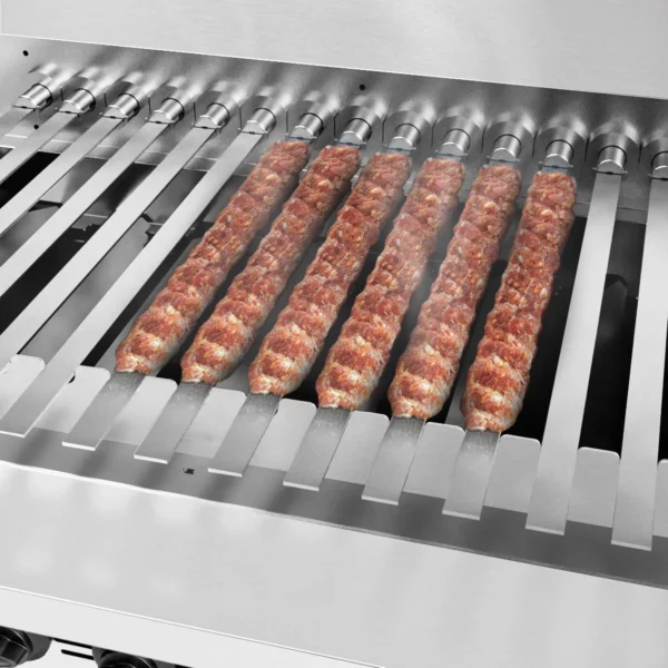 Plynový vysokovýkonný gril na Adana & Schisch Kebab - s 15 automat. rotujúce špízy - Image 7