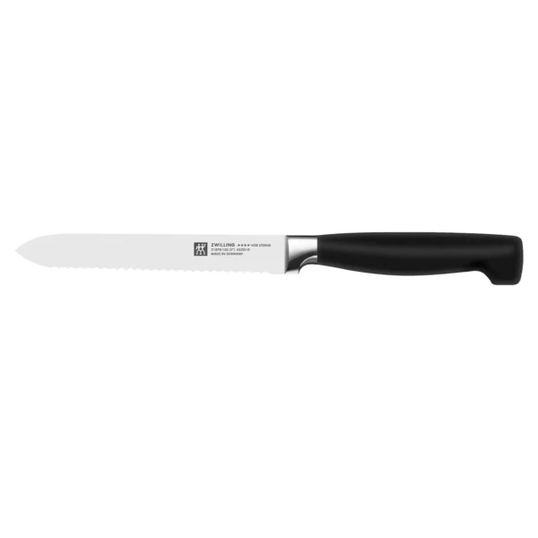 ZWILLING | VIER STERNE - Univerzálny nôž s vlnitým ostrím - čepeľ: 130mm - Image 5