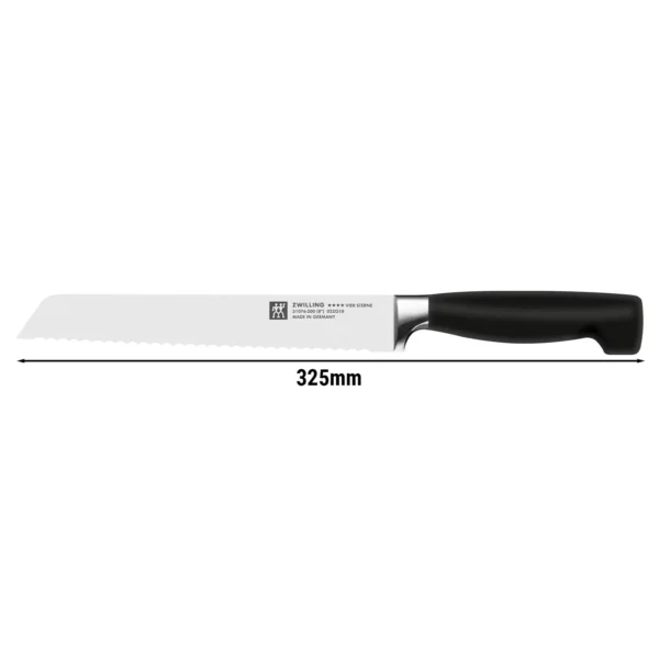 ZWILLING | VIER STERNE - Nôž na chlieb s vlnitým ostrím - čepeľ: 200mm