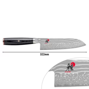 MIYABI | 5000 FC-D - SANTOKU - čepeľ: 180mm
