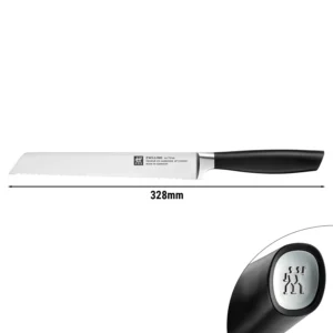 ZWILLING | TANREI - Nôž na chlieb s vlnitým ostrím - čepeľ: 200mm - strieborný