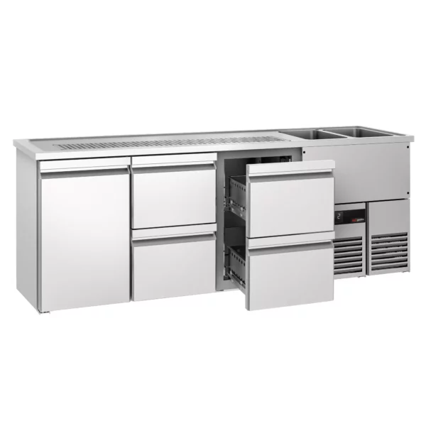 Pivný bar PREMIUM - 2500x700mm - 1 dvierka a 4 zásuvky - Image 3