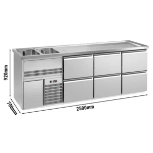 Pivný bar PREMIUM PLUS - 2500x700mm - 6 zásuviek