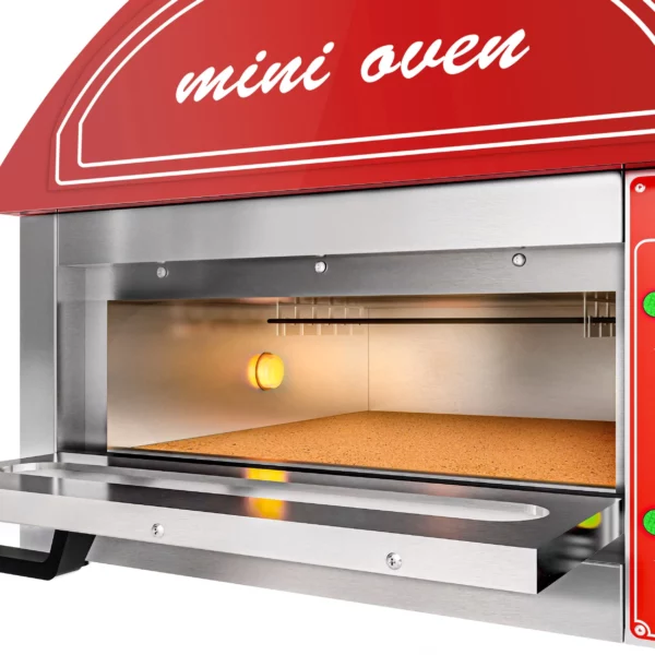 Elektrická rúra na pizzu mini - červená - 1x 34 cm - manuálna - Image 3