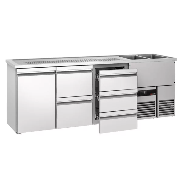 Pivný bar PREMIUM - 2500x700mm - 1 dvierka a 5 zásuviek - Image 3