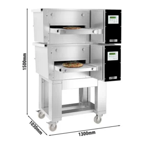 (2 kusy) plynová priebežná rúra - 1300x1000mm - digitálna - šírka pásma: 400mm - vrátane základného rámu