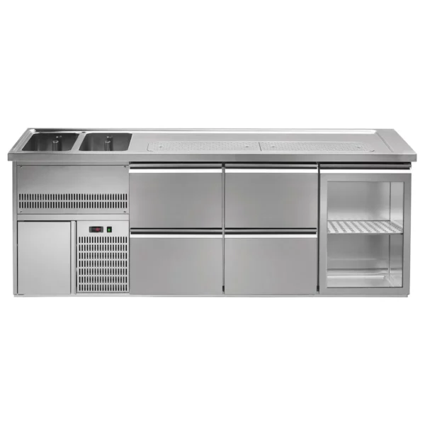 Pivný bar PREMIUM PLUS - 2500 x 700 mm - 1 dvierka a 4 zásuvky - Image 3