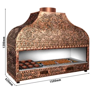 Medený gril - 1500mm - zatvorený