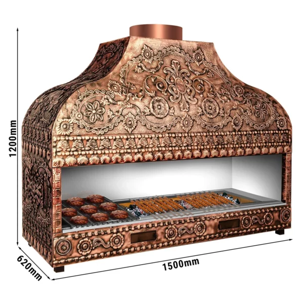 Medený gril - 1500mm - zatvorený