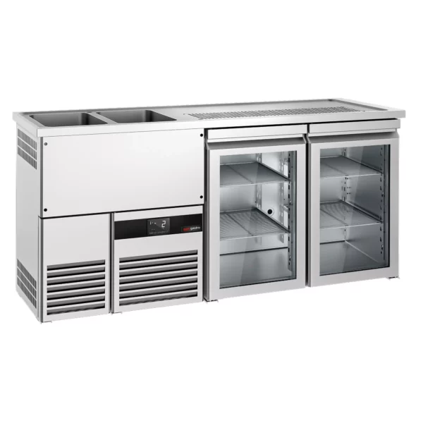 Pivný bar PREMIUM - 1950x700mm - 2 sklenené dvierka - Image 4