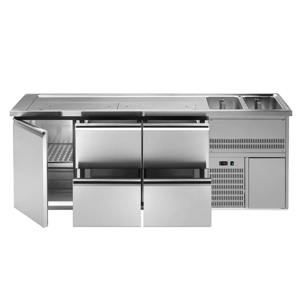 Pivný bar PREMIUM PLUS - 2500 x 700 mm - 1 dvierka a 4 zásuvky - Image 3