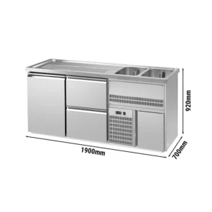 Pivný bar PREMIUM PLUS- 1950x700mm - 1 dvierka a 2 zásuvky