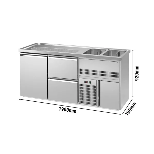 Pivný bar PREMIUM PLUS- 1950x700mm - 1 dvierka a 2 zásuvky