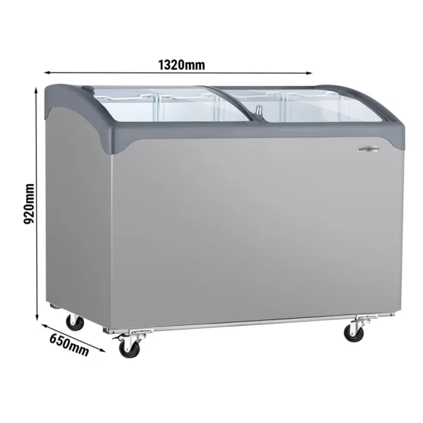 Mraznička - 1320x650mm - 286 litrov - S posuvným skleneným vekom