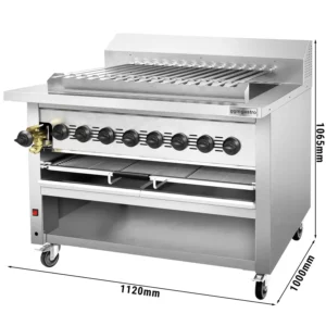 Plynový vysokovýkonný gril na Adana & Schisch Kebab - s 15 automat. rotujúce špízy