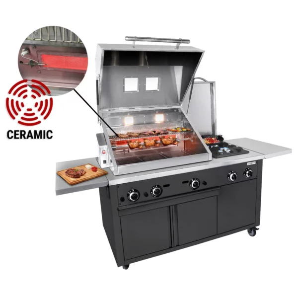 Grilovacia stanica - profesionálna BBQ kuchyňa - čierna - Image 6
