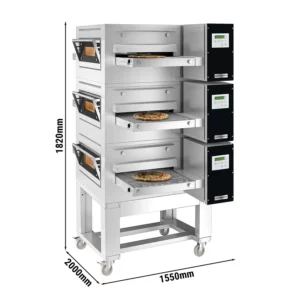 (3 kusy) plynová priebežná rúra - 1550x2000mm - digitálna - šírka pásma: 650mm - vrátane základného rámu