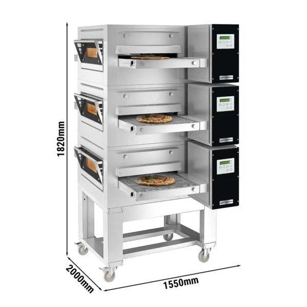 (3 kusy) plynová priebežná rúra - 1550x2000mm - digitálna - šírka pásma: 650mm - vrátane základného rámu