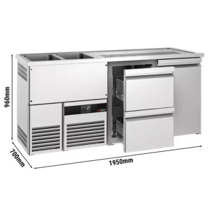 Pivný bar PREMIUM - 1950x700mm - 1 dvierka a 2 zásuvky