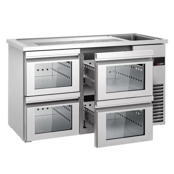 Pivný bar PREMIUM - 1550x700mm - 5 sklenených zásuviek - Image 3