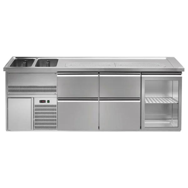 Pivný bar PREMIUM PLUS - 2500 x 700 mm - 1 dvierka a 4 zásuvky - Image 3