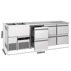 Pivný bar PREMIUM - 2500x700mm - 6 zásuviek