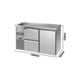 Pivný bar PREMIUM PLUS - 1550x700 mm - 1 dvierka a 2 zásuvky