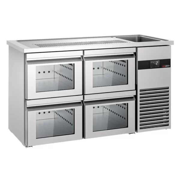 Pivný bar PREMIUM - 1550x700mm - 5 sklenených zásuviek - Image 4