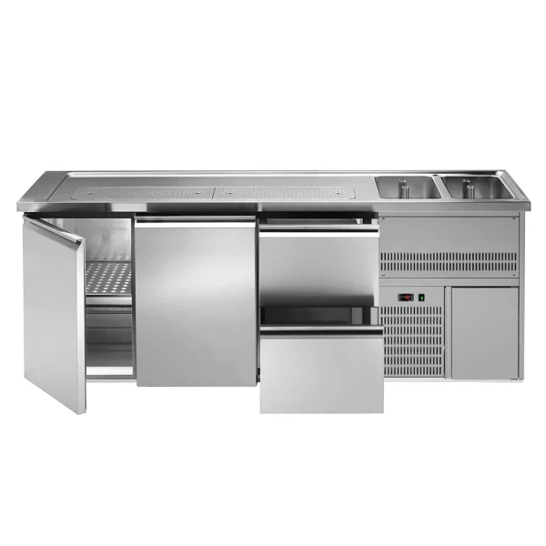 Pivný bar PREMIUM PLUS - 2500x700mm - 2 dvierka a 2 zásuvky - Image 4