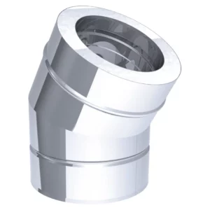 Uhlová rúra - 15° pevná - z nehrdzavejúcej ocele - 300 mm