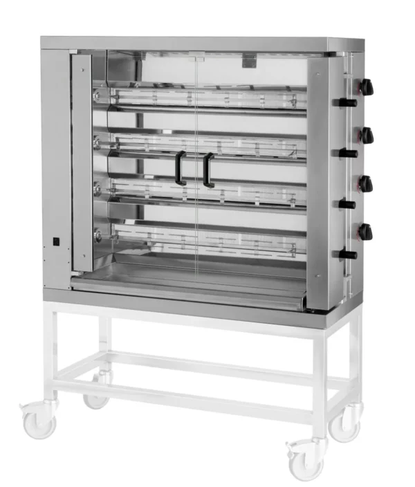 Plynový gril na kurčatá ECO so 4 ražňami pre 24 kurčiat - 1098 x 480 x 1000 mm - Image 3
