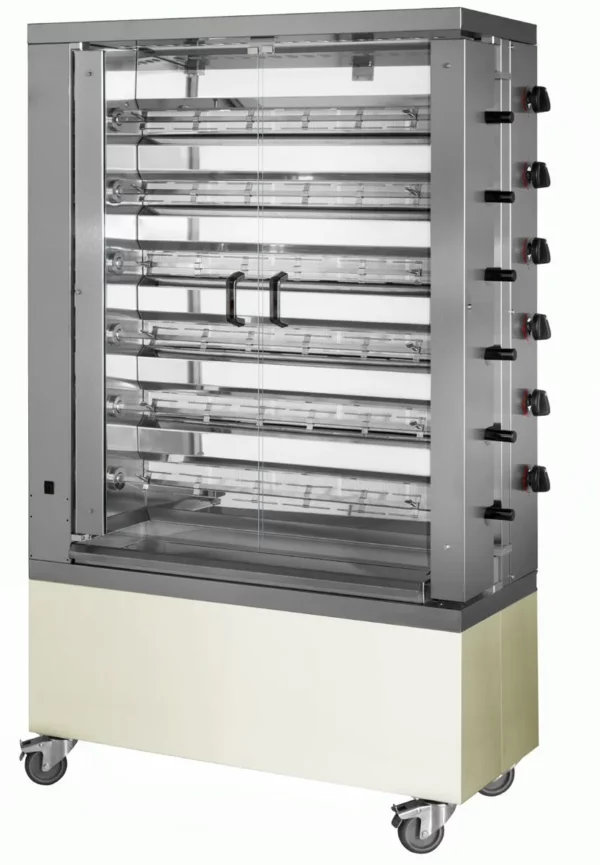 Plynový gril na kurčatá ECO so 6 ražňami pre 36 kurčiat - 1098 x 480 x 1860 mm - Image 5