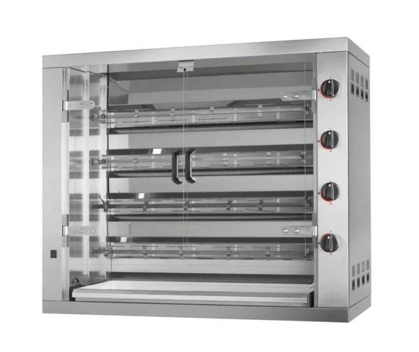 Plynový gril na kurčatá PREMIUM so 4 ražňami pre 24 kurčiat - 1100 x 480 x 1000 mm - Image 3