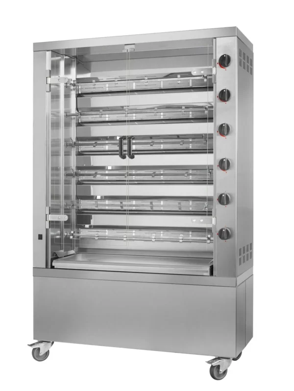 Elektrický gril na kurčatá PREMIUM so 6 ražňami pre 36 kurčiat - 1190 x 480 x 1360 mm - Image 3