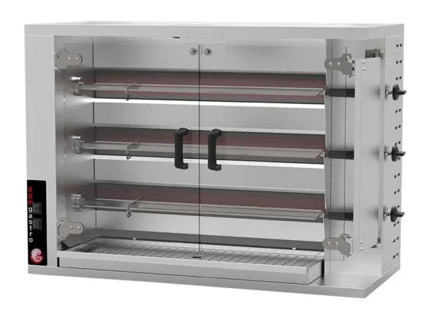 Plynový gril na kurčatá PREMIUM s 3 ražňami pre 15 kurčiat - Š1150xH550xV800mm - Image 4