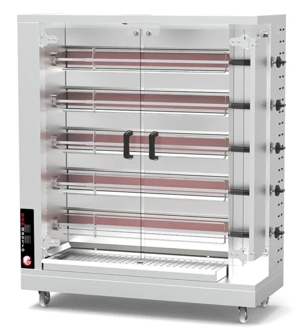 Plynový gril na kurčatá PREMIUM s 5 ražňami pre 25 kurčiat - 1150 x 472 x 1344 mm - Image 4