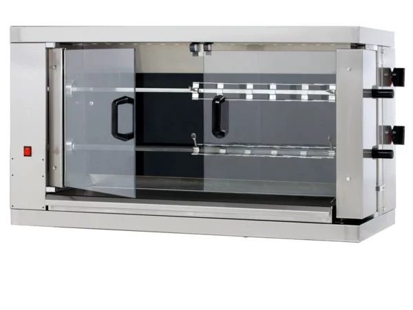 Elektrický sklokeramický gril na kurčatá PREMIUM - s 2 ražňami pre 12 kurčiat - Image 4