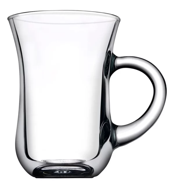 (48 kusov) pohár na čaj s uškom - AQUA - 140 ml - sada 6 ks - Image 2