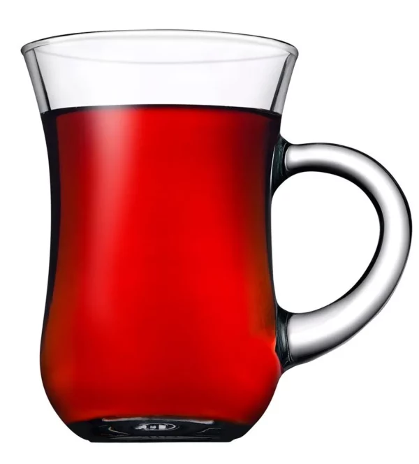 (48 kusov) pohár na čaj s uškom - AQUA - 140 ml - sada 6 ks - Image 3
