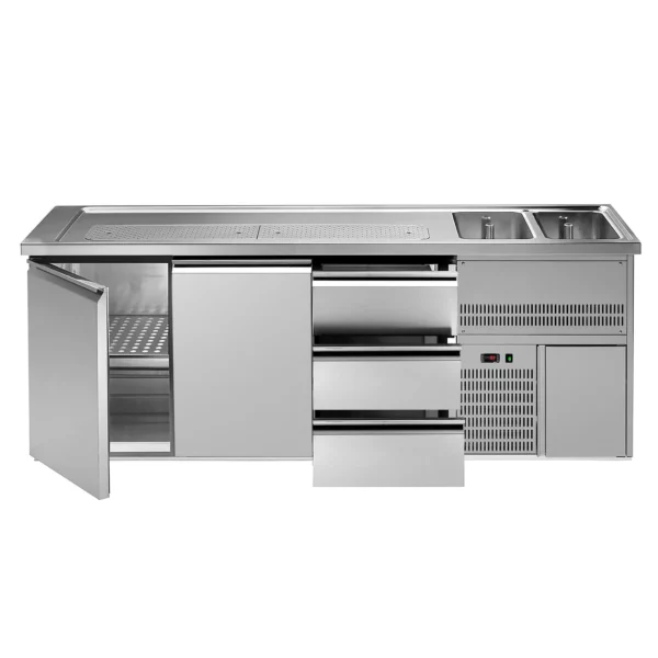 Pivný bar PREMIUM PLUS - 2500x700mm - 2 dvierka a 3 zásuvky - Image 4