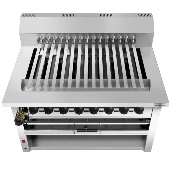 Plynový vysokovýkonný gril na Adana & Schisch Kebab - s 15 automat. rotujúce špízy - Image 4