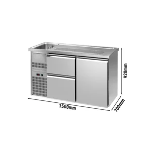 Pivný bar PREMIUM PLUS - 1550x700 mm - 1 dvierka a 2 zásuvky