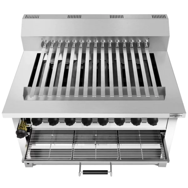 Plynový vysokovýkonný gril na Adana & Schisch Kebab - s 15 automat. rotujúce špízy - Image 5