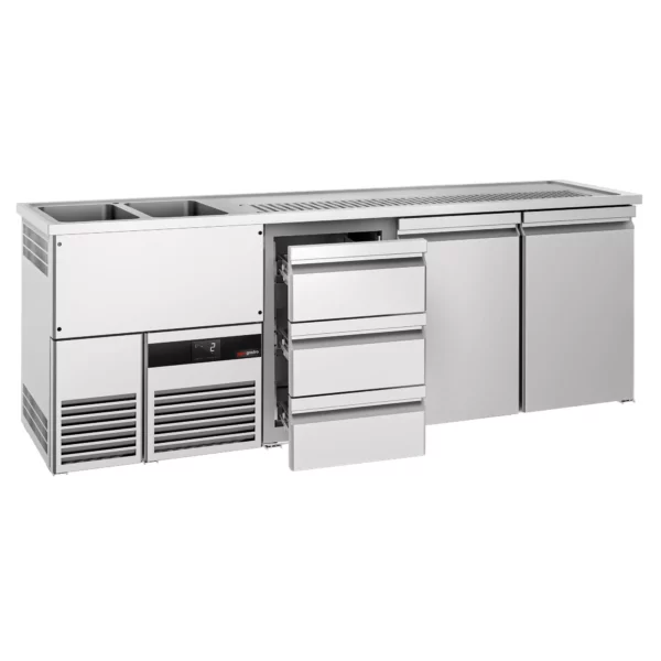 Pivný bar PREMIUM - 2500x700mm - 2 dvierka a 2 zásuvky - Image 3