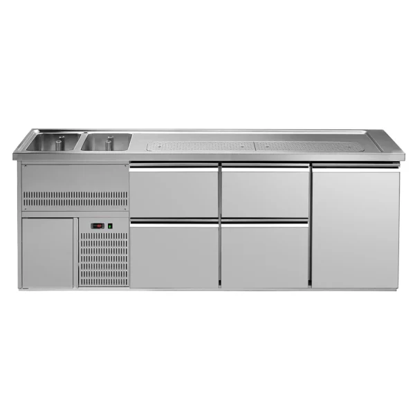 Pivný bar PREMIUM PLUS - 2500 x 700 mm - 1 dvierka a 4 zásuvky - Image 4