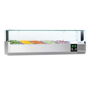 Chladiaca vitrína PREMIUM s LED svetlom - 1200x335mm - 5x GN 1/4